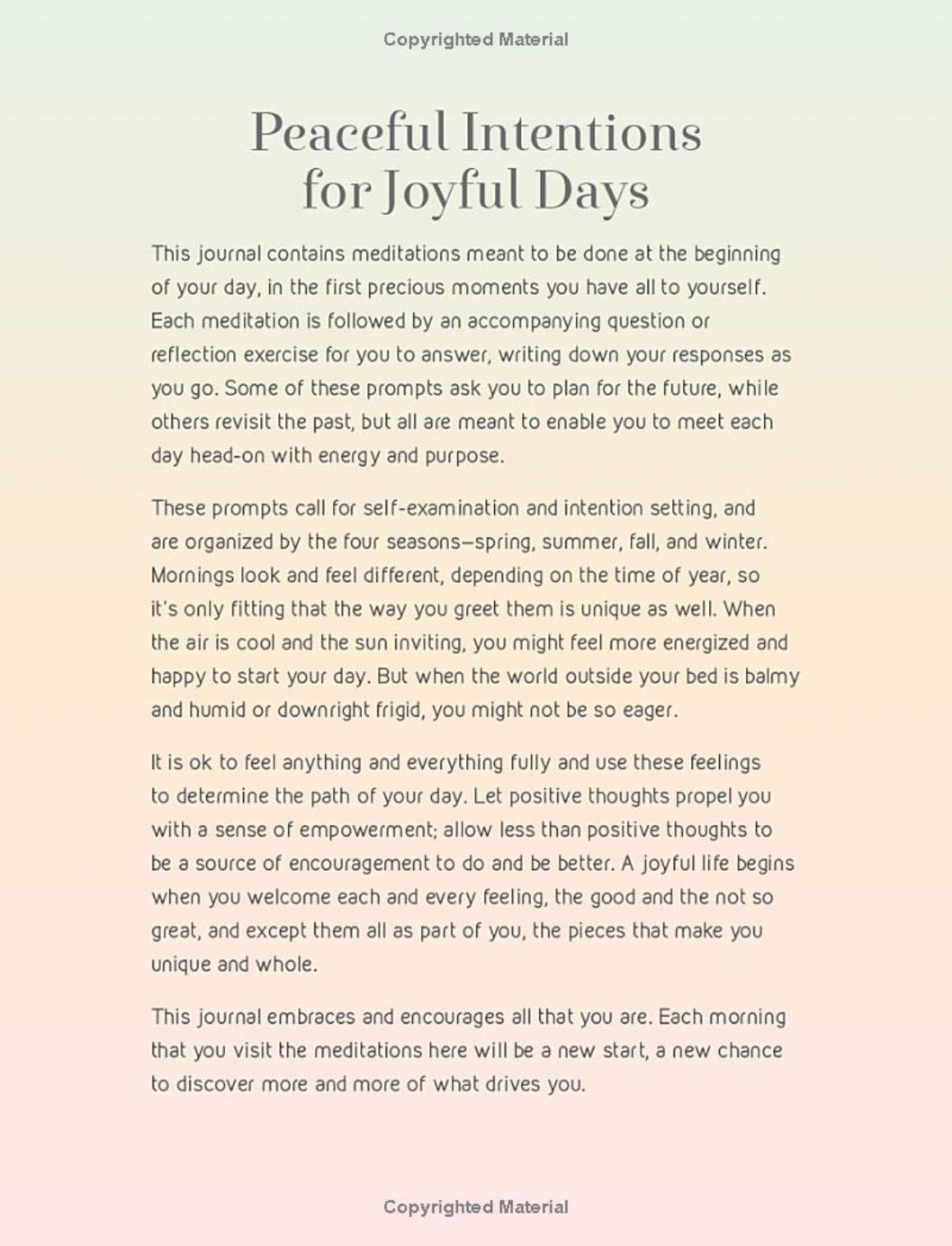 Morning Meditations: A Guided Journal to Start Each Day Feeling Calm and Energized