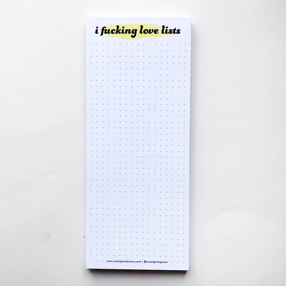 I F*ing Love Lists Notepad