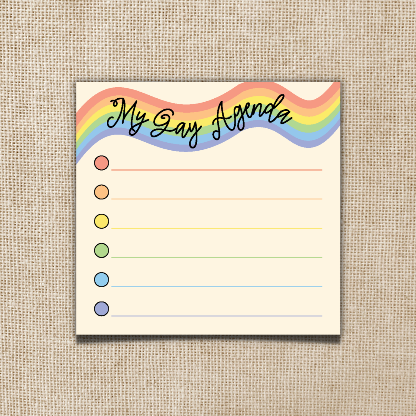 My Gay Agenda Sticky Notes